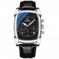 CHENXI New Multi-function Sports Watch Men's Genuine Leather Rectangular Waterproof Luminous Quartz Watch