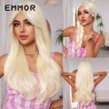 Platinum Blonde Long Curly Everyday Fashion Full Head Wig