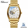 High-end mechanical watch for men, fully automatic, stylish square hollow watch, waterproof mechanical watch for men