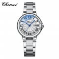 Chenxi Roman Couple Calendar Blue Pink White Steel Waterproof Luminous Classic Spherical Quartz Watch