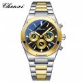 Chenxi men's watch multi-function watch calendar moon phase chronograph men's watch steel belt luminous waterproof