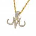 Dragon Ball Dark Magician Babidi Magic Control M Personality Hip-Hop Pendant Copper Inlaid Zircon Hip-Hop Necklace