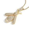 Baseball cap pendant micro inlaid zircon necklace hip hop 18k gold personality trend men hip hop jewelry