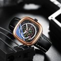 CHENXI popular square watch Men's high-end new fashion trend genuine leather luminous quartz watch