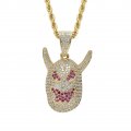 Hip-hop jewelry monster pendant horned devil hiphop rapper personality men's necklace