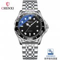 Chenxi mechanical watch for men, fully automatic calendar, luminous, waterproof, genuine leather strap, fashionable, high-end bu