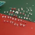 S925 sterling silver needle Christmas series small fresh and sweet temperament earrings