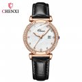 Chenxi new diamond calendar watch for women waterproof quartz watch mother-of-pearl dial watch