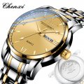 Chenxi watch men's watch through the bottom sweep second movement dual calendar fashion business watch waterproof luminous steel
