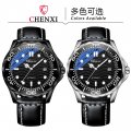 Chenxi mechanical watch for men, fully automatic calendar, luminous, waterproof, genuine leather strap, fashionable, high-end bu