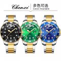 Men's fashion waterproof quartz watch factory direct sale steel band wholesale magnifying glass calendar watch