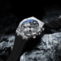 Chenxi multifunctional watch for men, three-eye six-pin cross-border live source manufacturer, silicone calendar waterproof quar