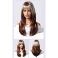 New Gradient Color High-level Medium-length Curly Hair summer Dopamine wig